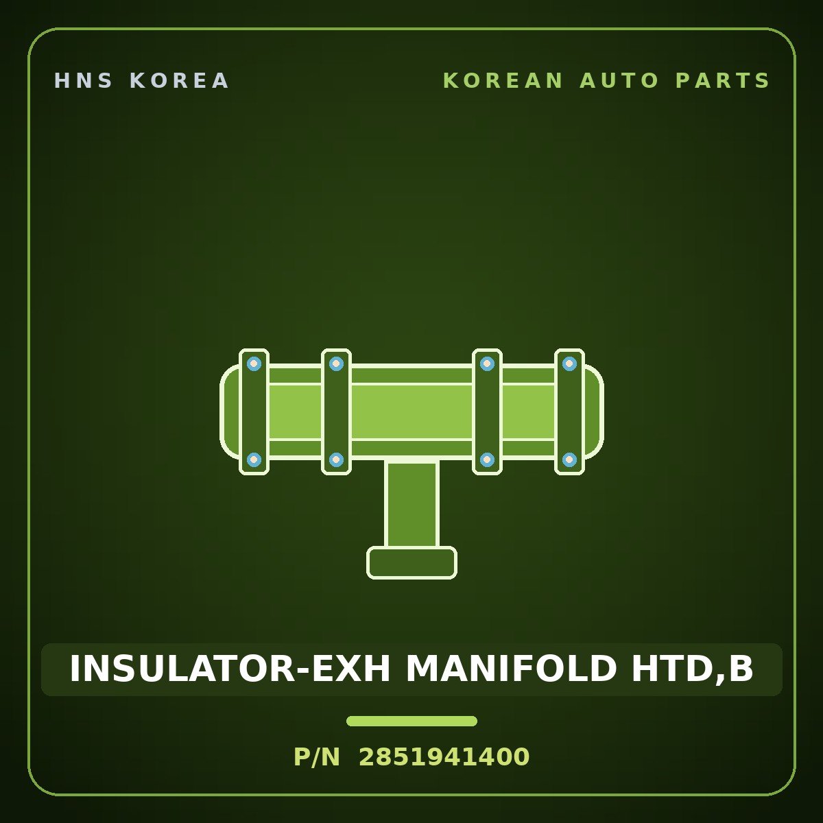 Genuine Mobis INSULATOR-EXH MANIFOLD HTD,B 2851941400 for Mighty 1998 HNS Parts Korea