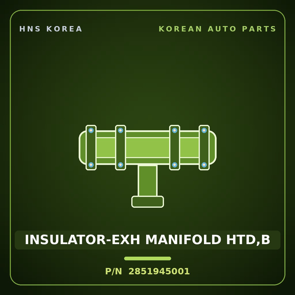 Genuine Mobis INSULATOR-EXH MANIFOLD HTD,B 2851945001 for County 1998 HNS Parts Korea
