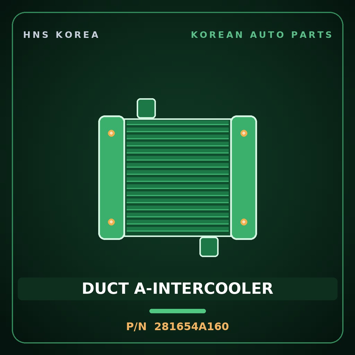 Genuine Mobis DUCT A-INTERCOOLER 281654A160 for Sorento 2002 HNS Parts Korea