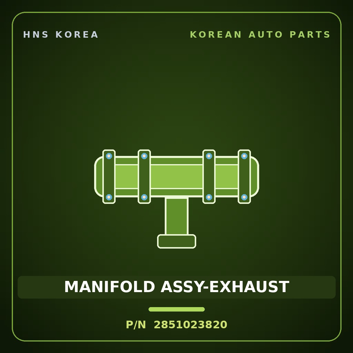 Genuine Mobis MANIFOLD ASSY-EXHAUST 2851023820 for Sportage 1999 HNS Parts Korea