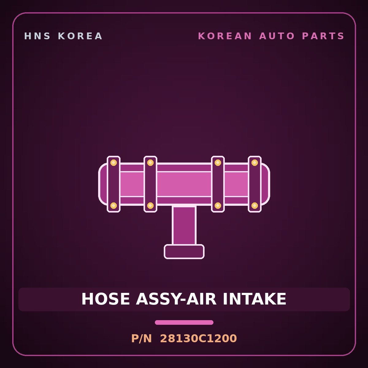 Genuine Mobis HOSE ASSY-AIR INTAKE 28130C1200 for K5 2014 HNS Parts Korea