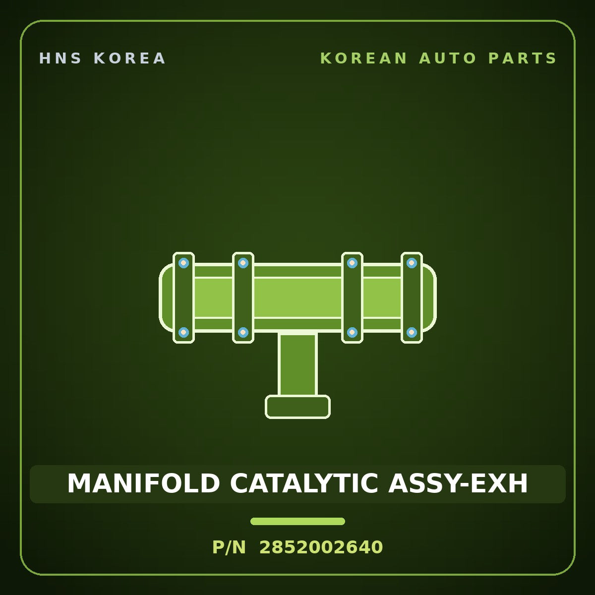 Genuine Mobis MANIFOLD CATALYTIC ASSY-EXH 2852002640 for Morning 2004 HNS Parts Korea