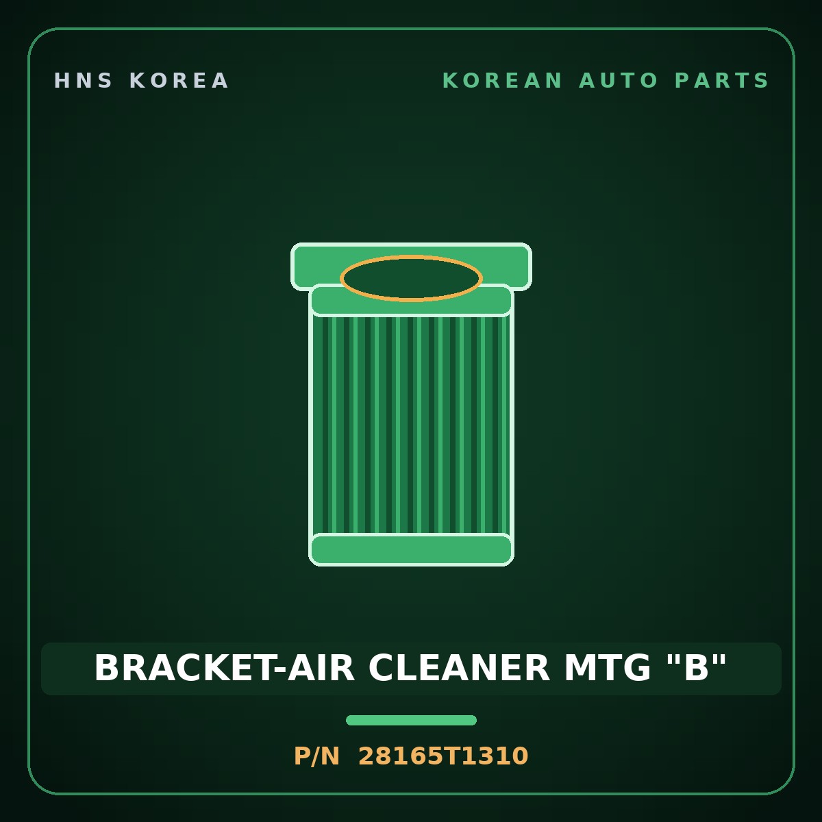 Genuine Mobis BRACKET-AIR CLEANER MTG "B" 28165T1310 for G80 2020 HNS Parts Korea