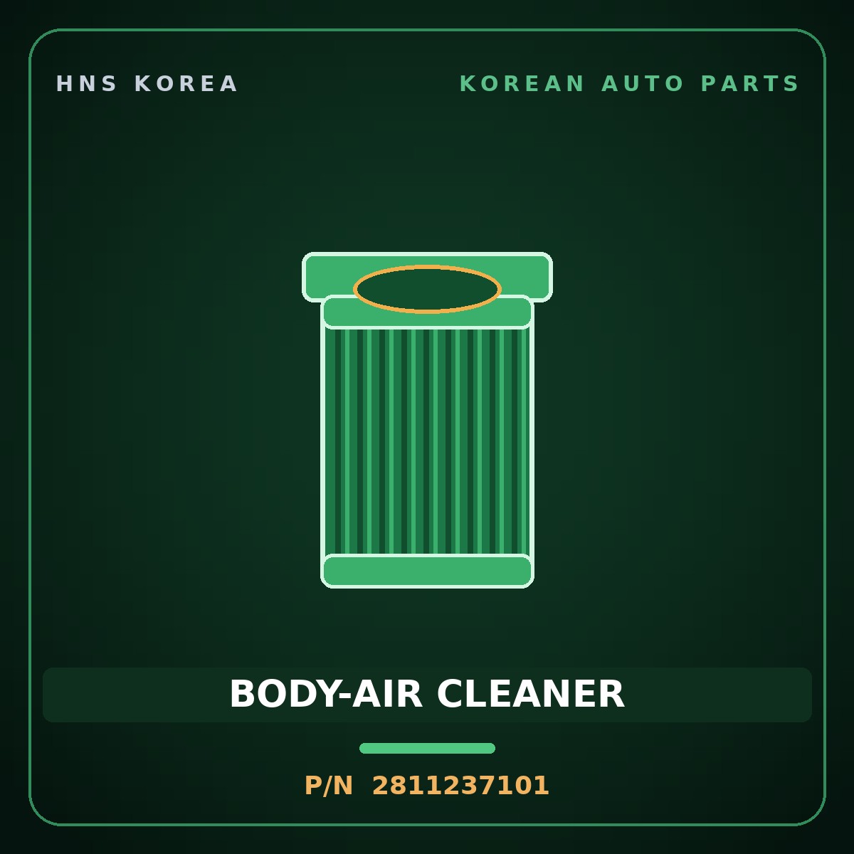 Genuine Mobis BODY-AIR CLEANER 2811237101 for Grandeur 1999 HNS Parts Korea