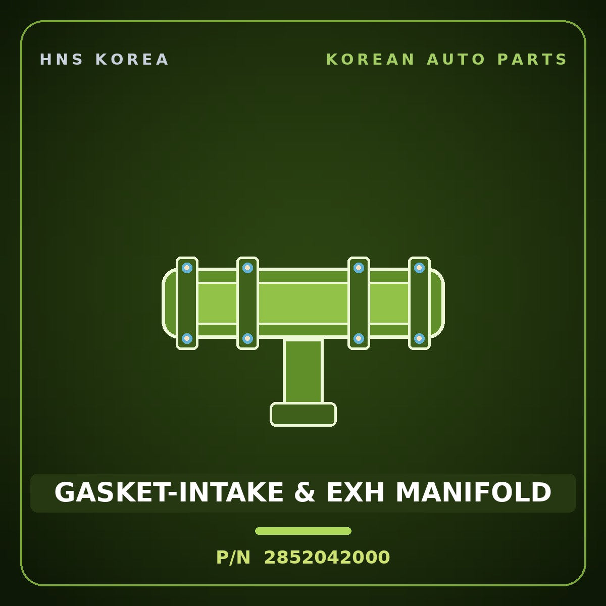 Genuine Mobis GASKET-INTAKE & EXH MANIFOLD 2852042000 for Grace 1995 HNS Parts Korea