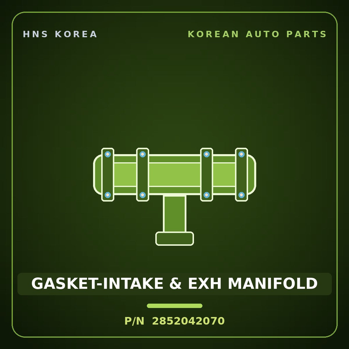 Genuine Mobis GASKET-INTAKE & EXH MANIFOLD 2852042070 for Bongo 1990 HNS Parts Korea