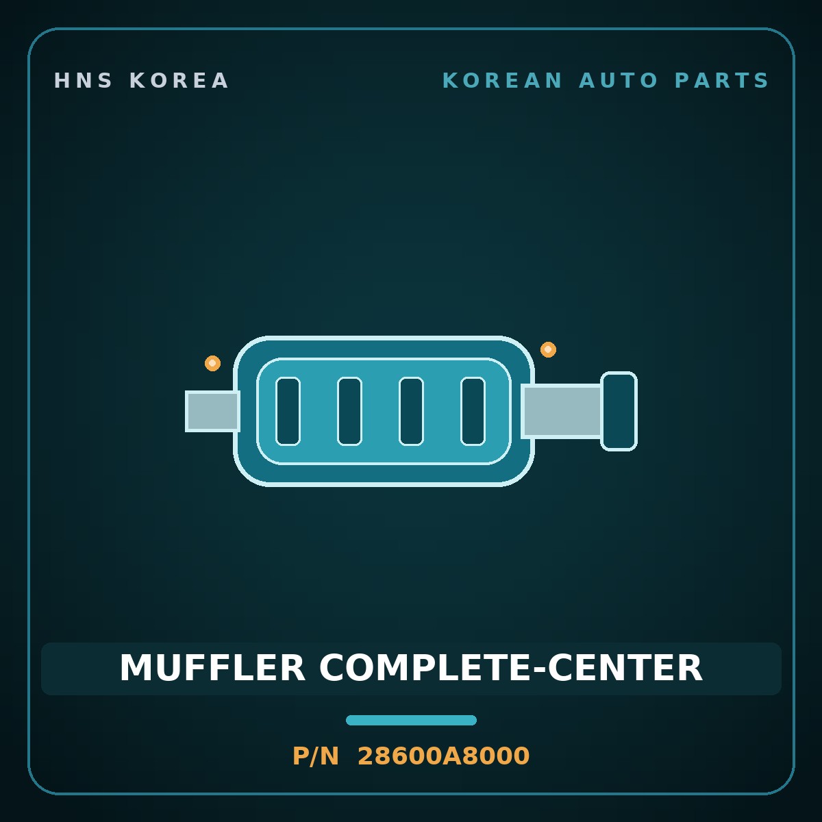 Genuine Mobis MUFFLER COMPLETE-CENTER 28600A8000 for K5 2016 HNS Parts Korea