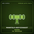 Genuine Mobis MANIFOLD ASSY-EXHAUST 2851025350 for Grandeur 2005 HNS Parts Korea