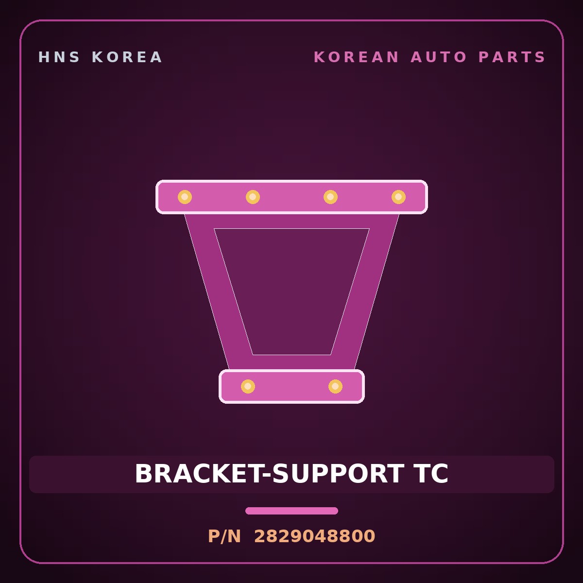 Genuine Mobis BRACKET-SUPPORT TC 2829048800 for County 2008 HNS Parts Korea