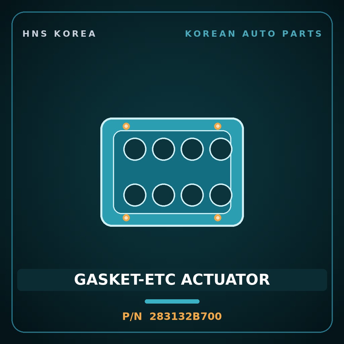 Genuine Mobis GASKET-ETC ACTUATOR 283132B700 for K3 2012 HNS Parts Korea