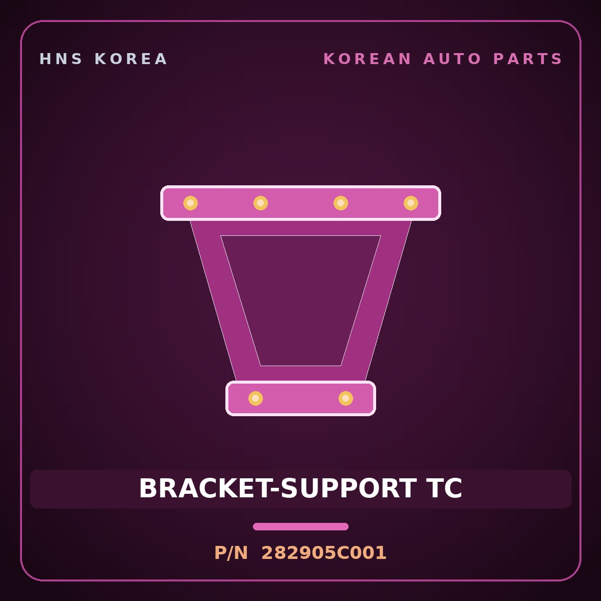 Genuine Mobis BRACKET-SUPPORT TC 282905C001 for Aero City 2008 HNS Parts Korea