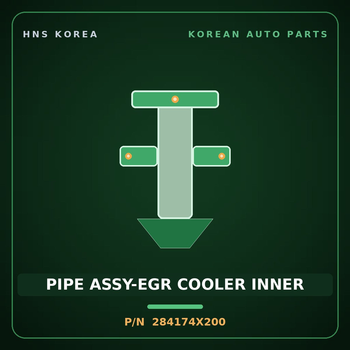 Genuine Mobis PIPE ASSY-EGR COOLER INNER 284174X200 for Carnival 1998 HNS Parts Korea