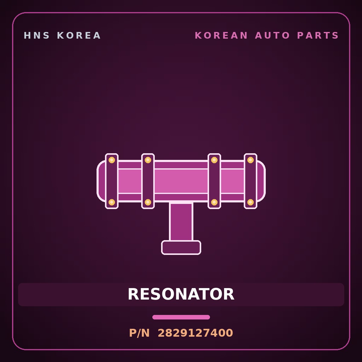 Genuine Mobis RESONATOR 2829127400 for Carens 2004 HNS Parts Korea