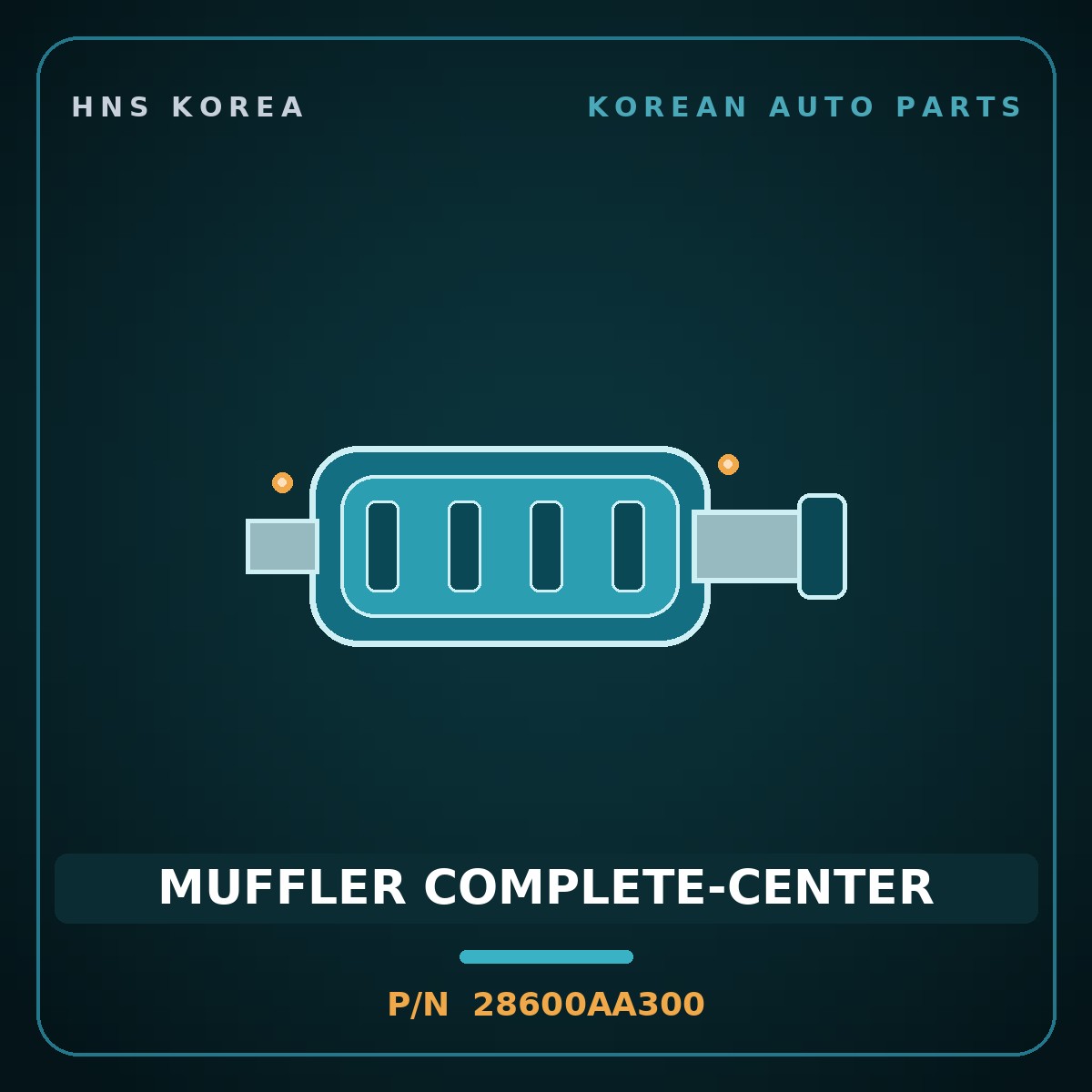 Genuine Mobis MUFFLER COMPLETE-CENTER 28600AA300 for Elantra 2020 HNS Parts Korea