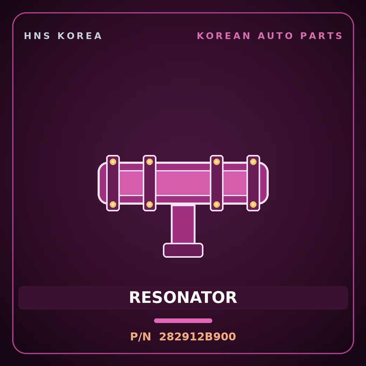 Genuine Mobis RESONATOR 282912B900 for Elantra 2016 HNS Parts Korea