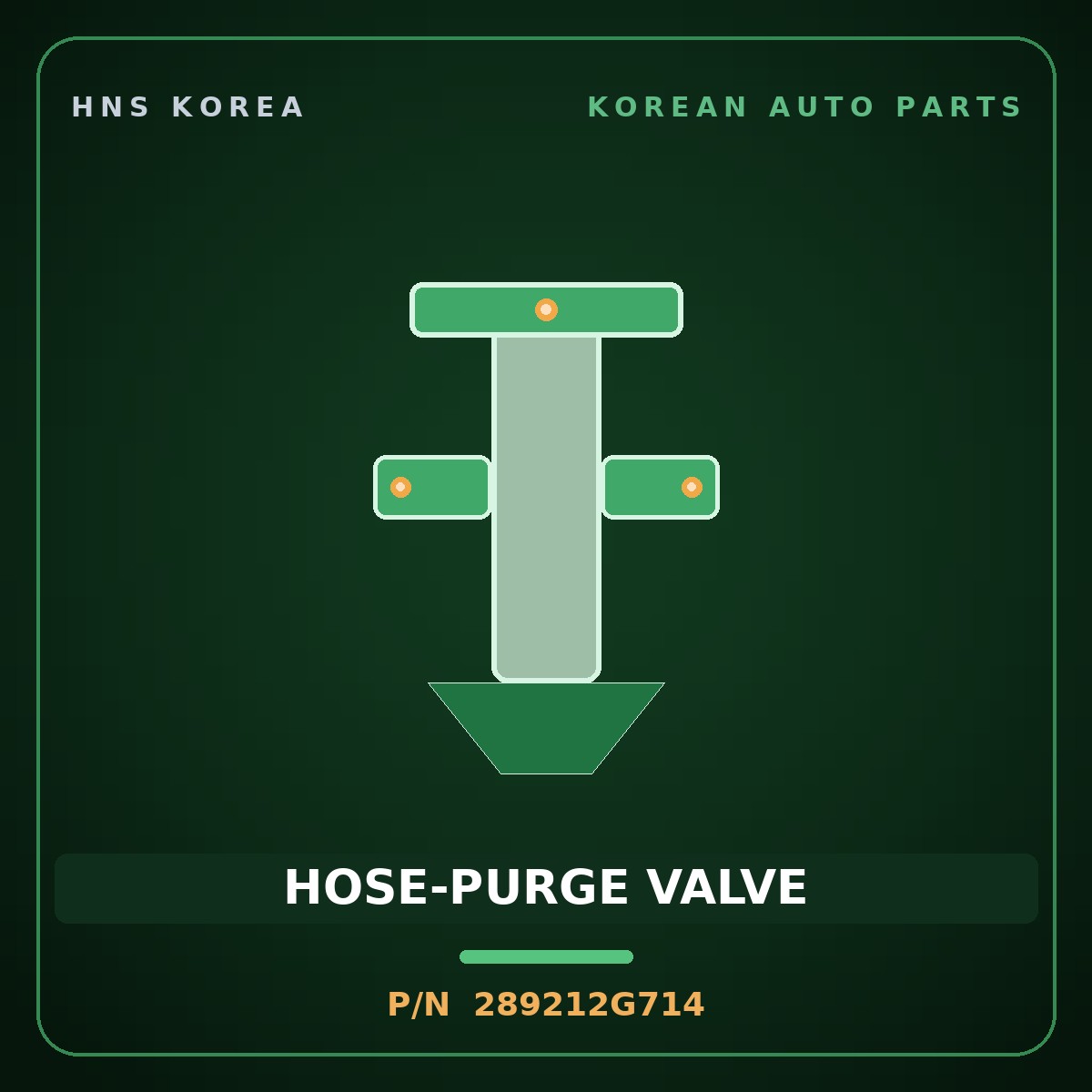 Genuine Mobis HOSE-PURGE VALVE 289212G714 for Grandeur 2008 HNS Parts Korea