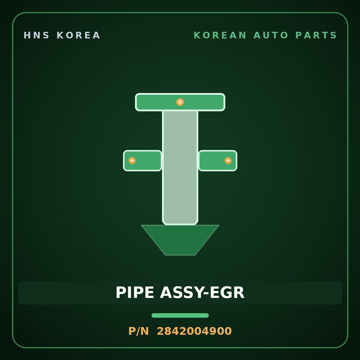 Genuine Mobis PIPE ASSY-EGR 2842004900 for Morning 2017 HNS Parts Korea