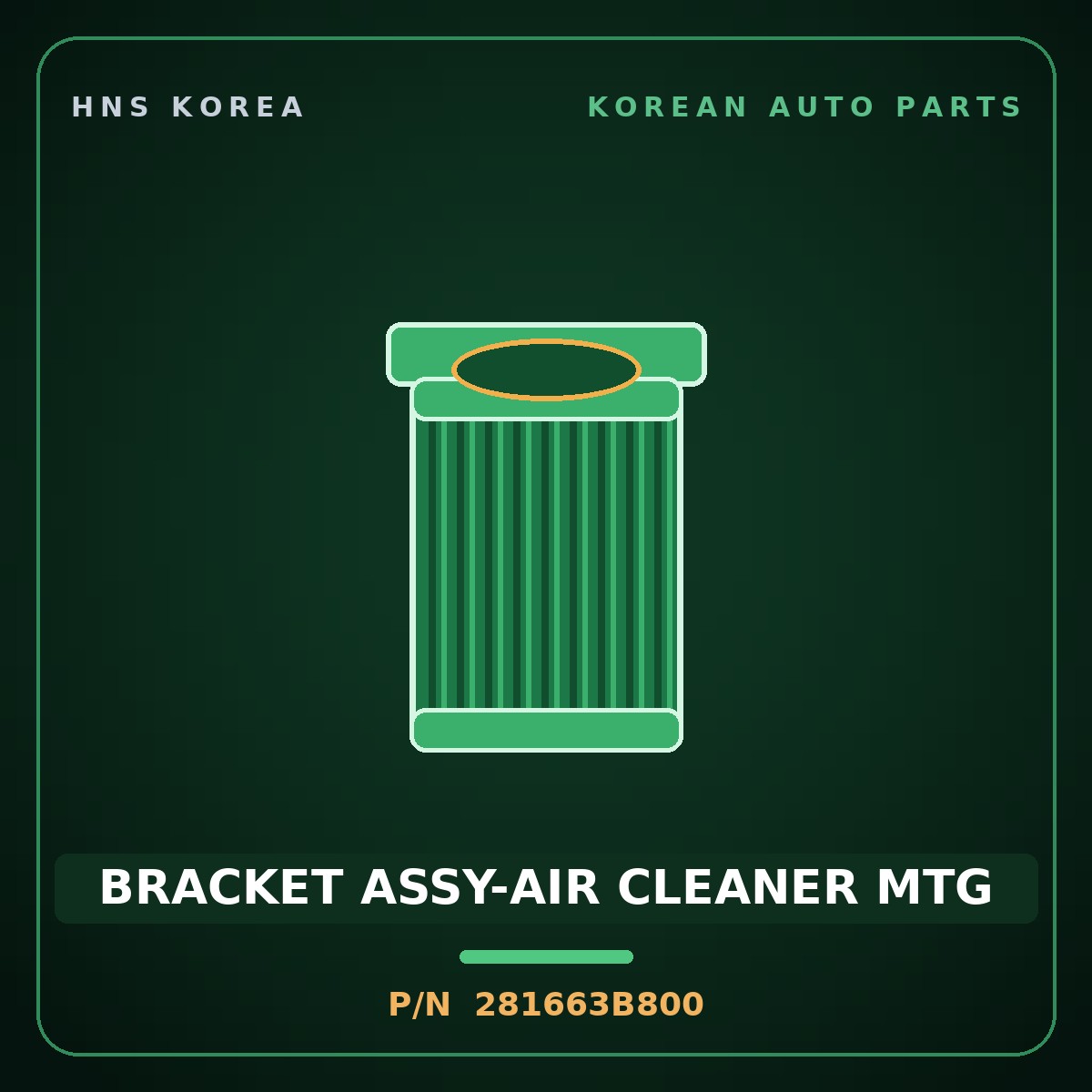 Genuine Mobis BRACKET ASSY-AIR CLEANER MTG 281663B800 for Equus 2001 HNS Parts Korea