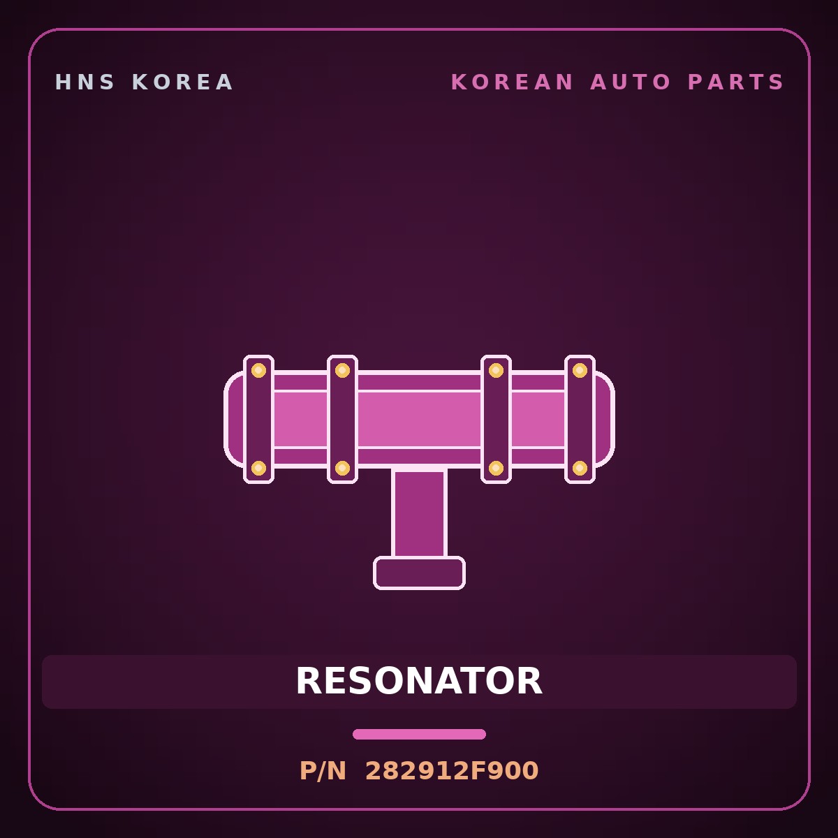 Genuine Mobis RESONATOR 282912F900 for Carnival 2018 HNS Parts Korea