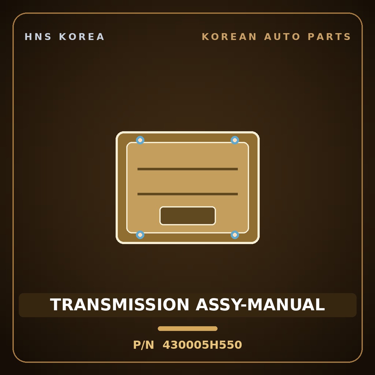 Genuine Mobis TRANSMISSION ASSY-MANUAL 430005H550 for Mighty 1998 HNS Parts Korea