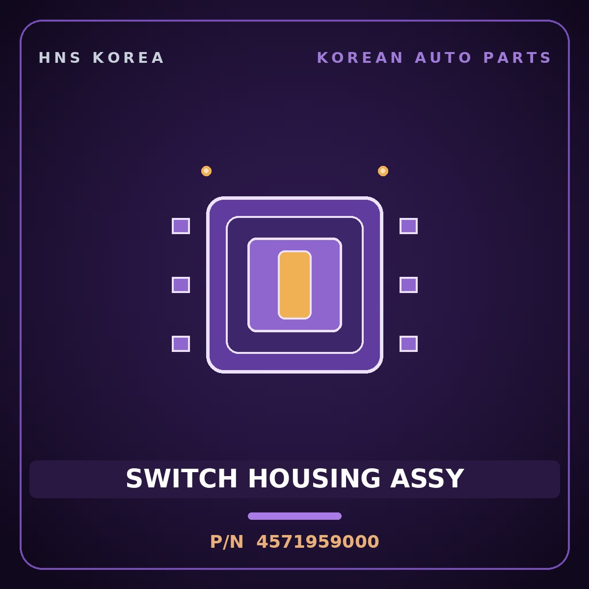 Genuine Mobis SWITCH HOUSING ASSY 4571959000 for Solati 2014 HNS Parts Korea