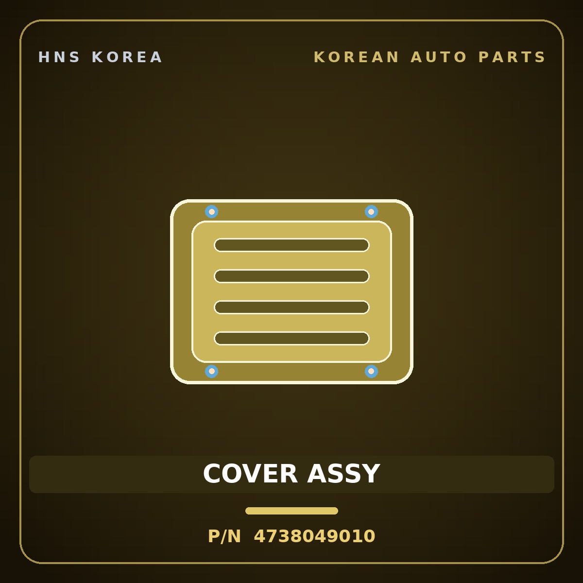 Genuine Mobis COVER ASSY 4738049010 for Sorento 2006 HNS Parts Korea