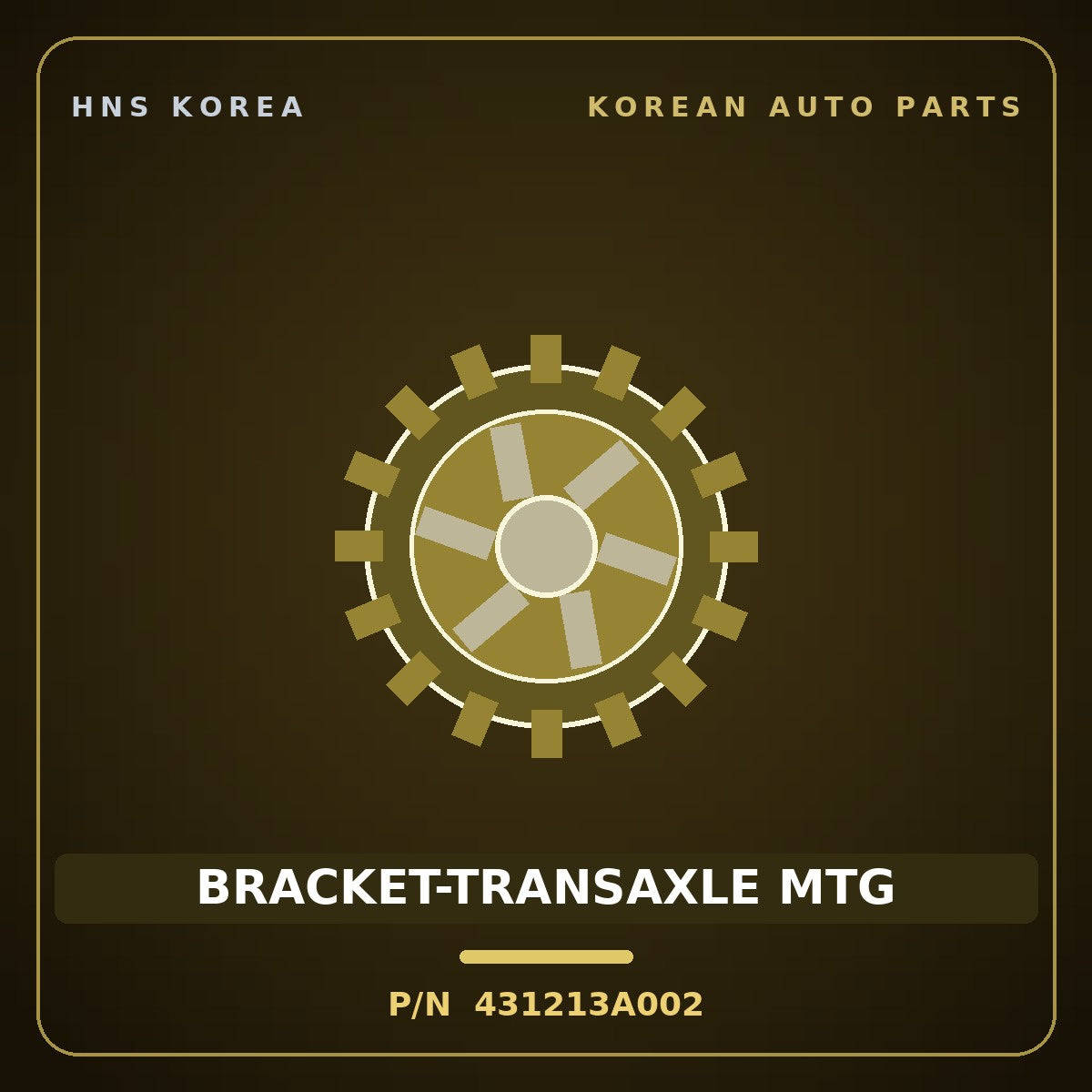 Genuine Mobis BRACKET-TRANSAXLE MTG 431213A002 for Santa Fe 1999 HNS Parts Korea