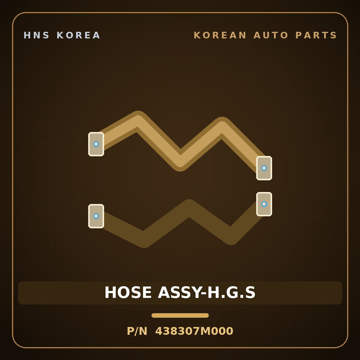 Genuine Mobis HOSE ASSY-H.G.S 438307M000 for Trago 2006 HNS Parts Korea