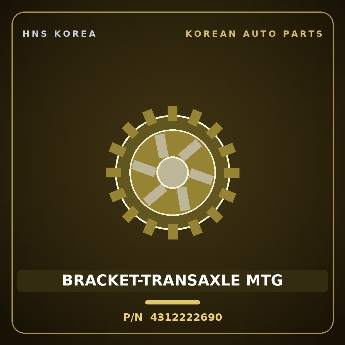 Genuine Mobis BRACKET-TRANSAXLE MTG 4312222690 for Click 2002 HNS Parts Korea