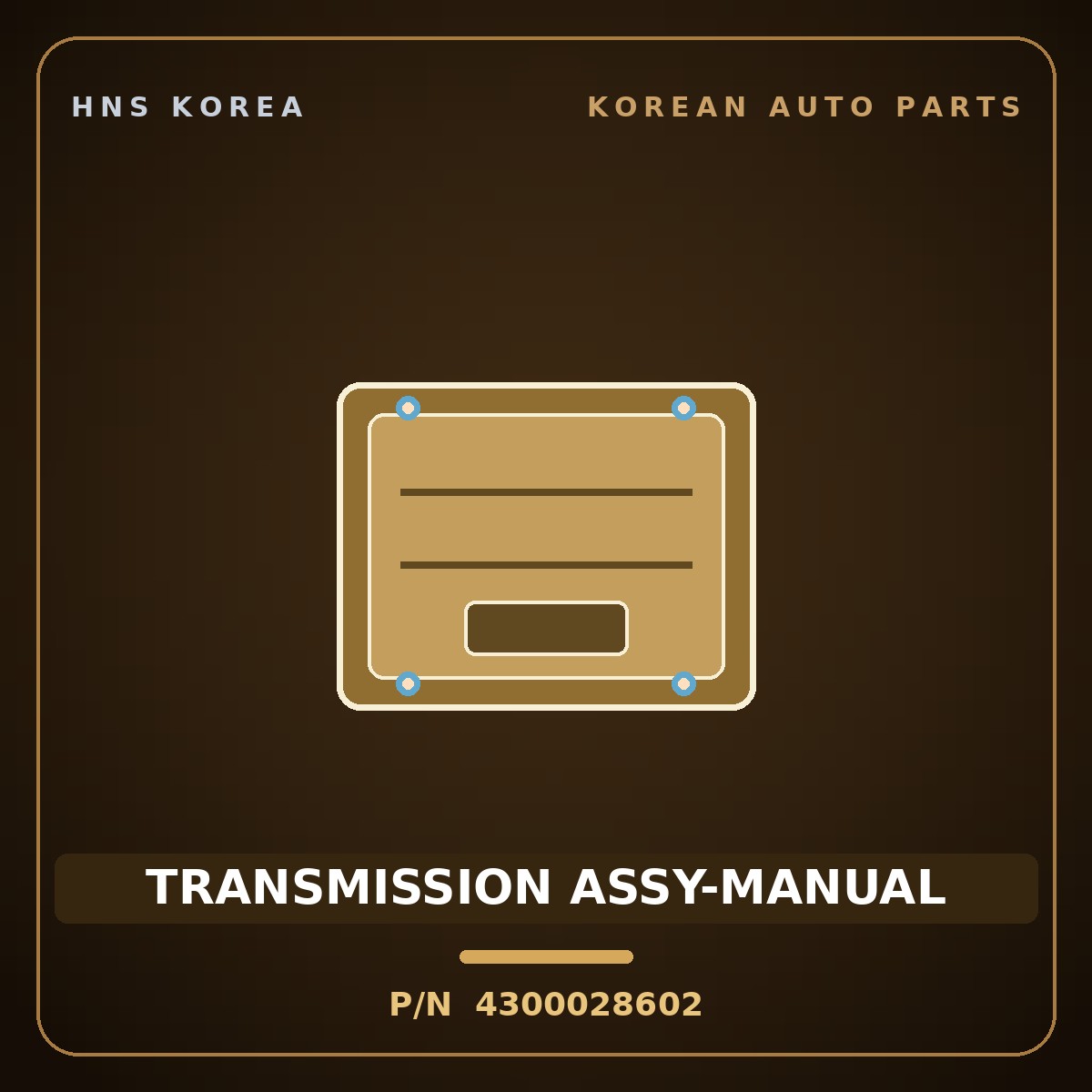Genuine Mobis TRANSMISSION ASSY-MANUAL 4300028602 for Lavita 2001 HNS Parts Korea