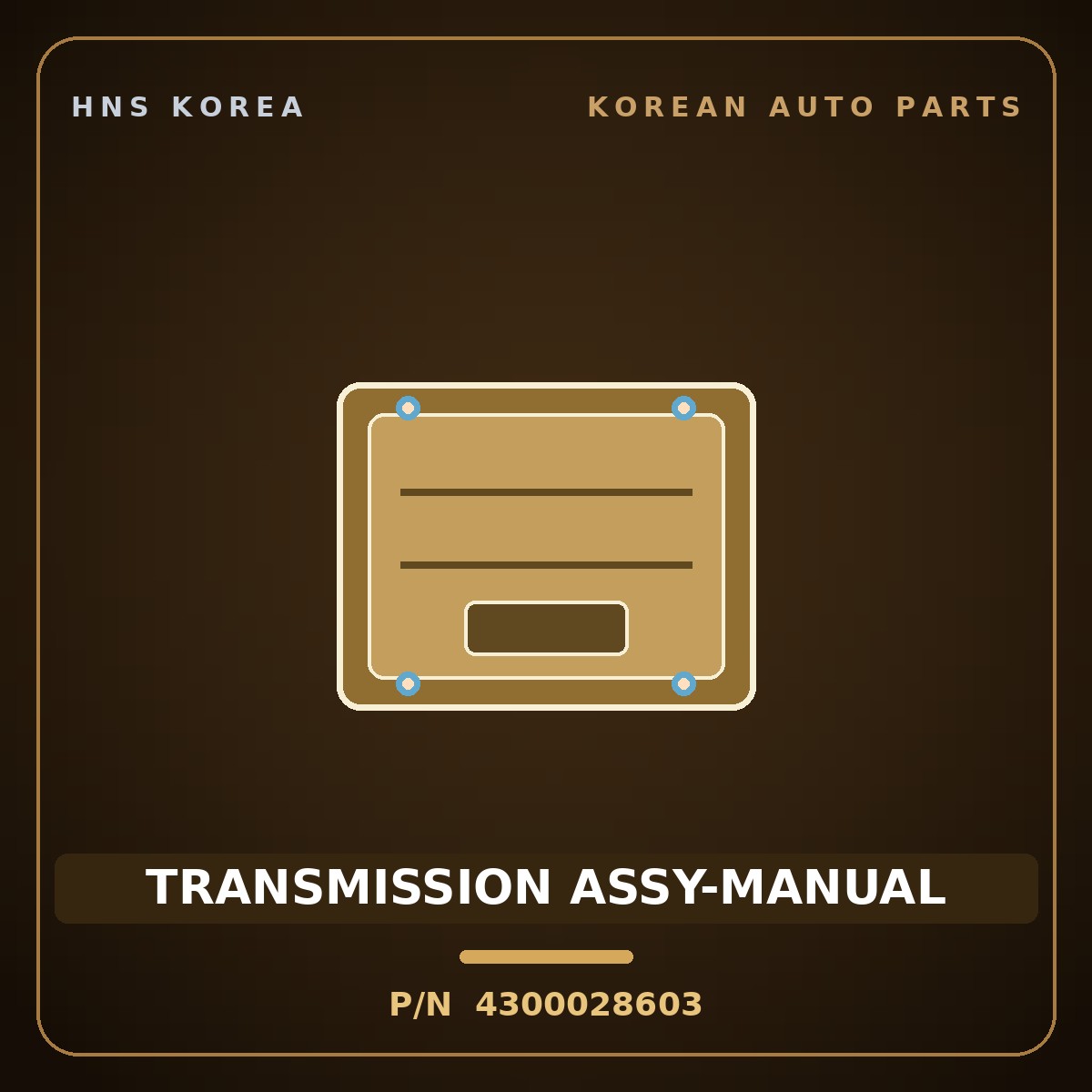 Genuine Mobis TRANSMISSION ASSY-MANUAL 4300028603 for Lavita 2001 HNS Parts Korea
