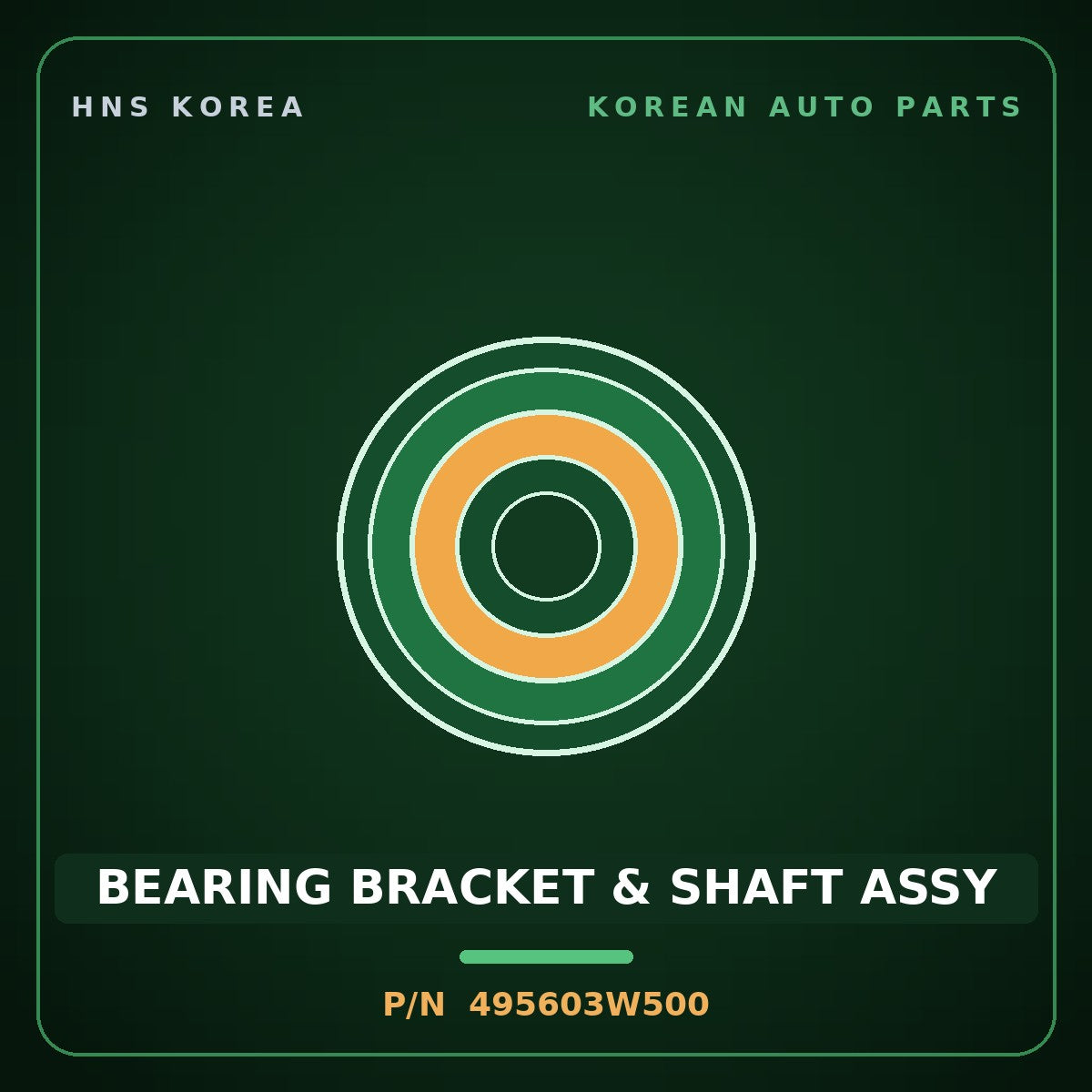 Genuine Mobis BEARING BRACKET & SHAFT ASSY 495603W500 for Sportage 2010 HNS Parts Korea