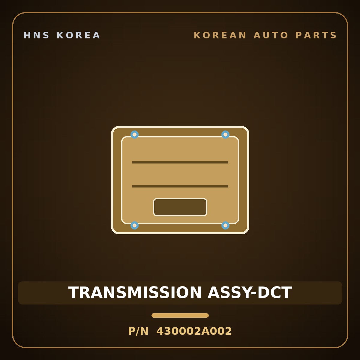 Genuine Mobis TRANSMISSION ASSY-DCT 430002A002 for Veloster 2011 HNS Parts Korea