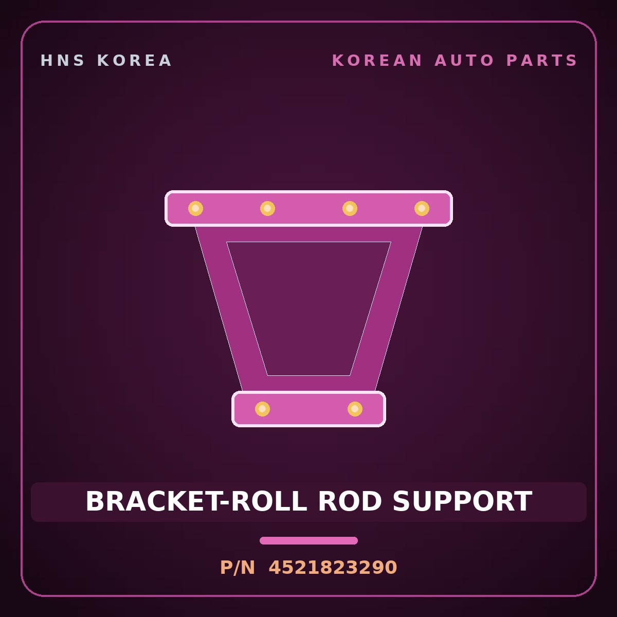 Genuine Mobis BRACKET-ROLL ROD SUPPORT 4521823290 for Accent 2011 HNS Parts Korea