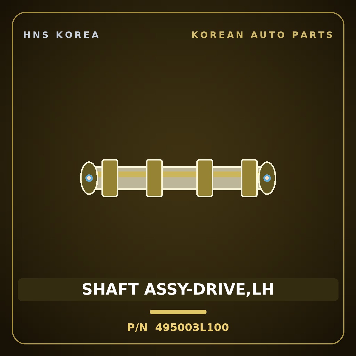 Genuine Mobis SHAFT ASSY-DRIVE,LH 495003L100 for Grandeur 2005 HNS Parts Korea