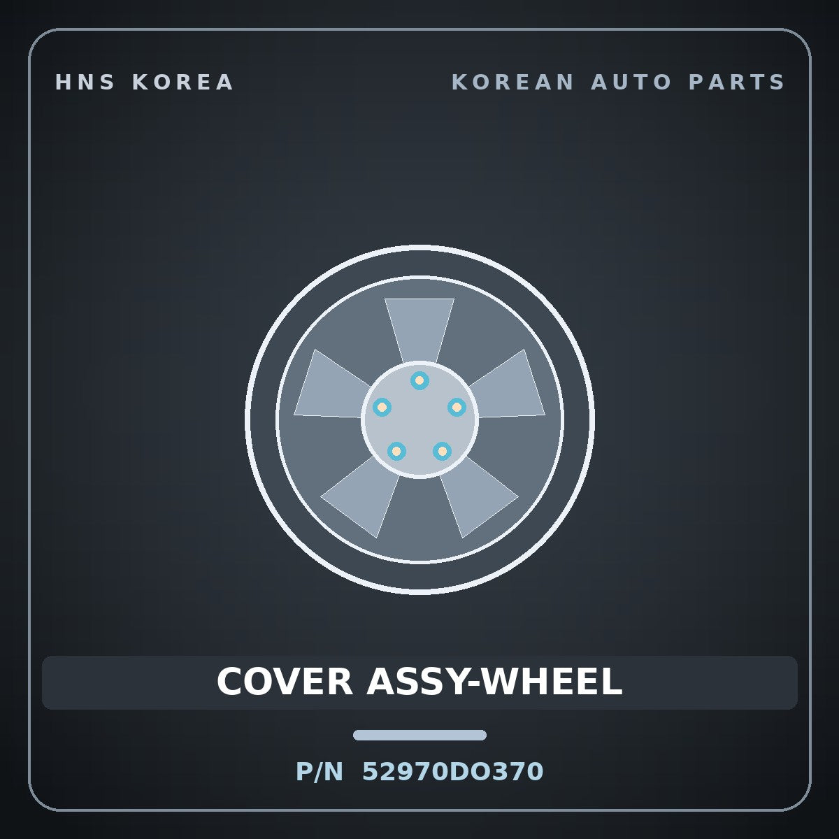 Genuine Mobis COVER ASSY-WHEEL 52970DO370 for EV9 2023 HNS Parts Korea