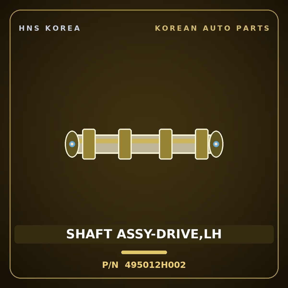Genuine Mobis SHAFT ASSY-DRIVE,LH 495012H002 for Elantra 2006 HNS Parts Korea