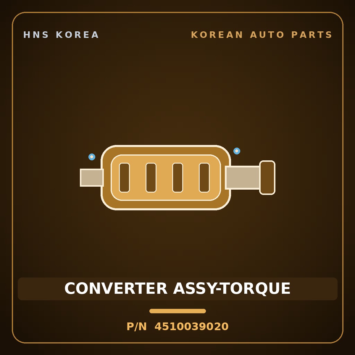 Genuine Mobis CONVERTER ASSY-TORQUE 4510039020 for Grandeur 1999 HNS Parts Korea