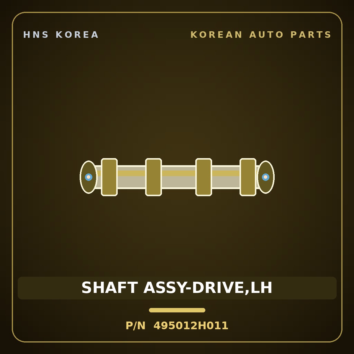 Genuine Mobis SHAFT ASSY-DRIVE,LH 495012H011 for Elantra 2006 HNS Parts Korea