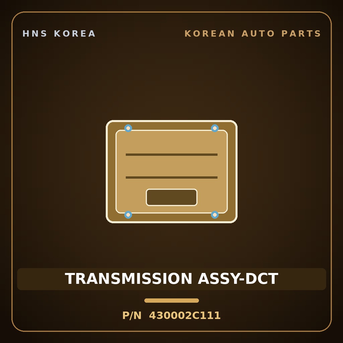 Genuine Mobis TRANSMISSION ASSY-DCT 430002C111 for Stonic 2017 HNS Parts Korea