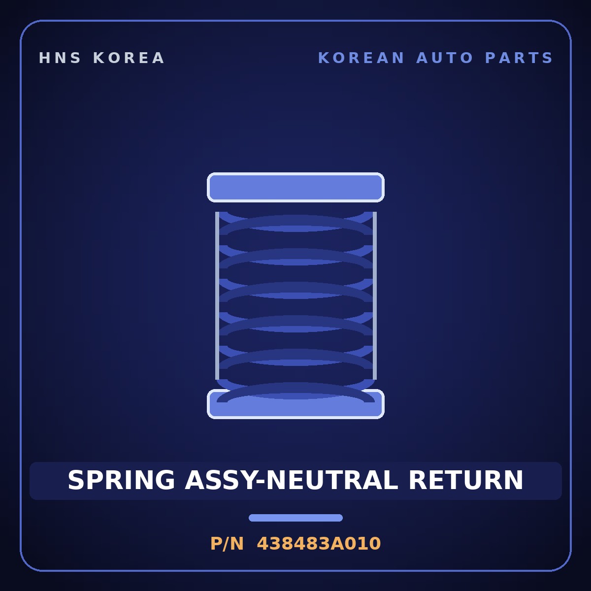 Genuine Mobis SPRING ASSY-NEUTRAL RETURN 438483A010 for Santa Fe 1999 HNS Parts Korea