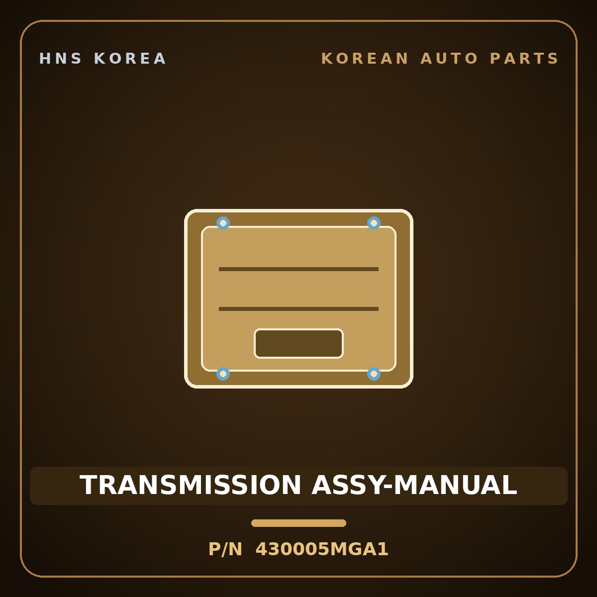 Genuine Mobis TRANSMISSION ASSY-MANUAL 430005MGA1 for Mighty 2015 HNS Parts Korea