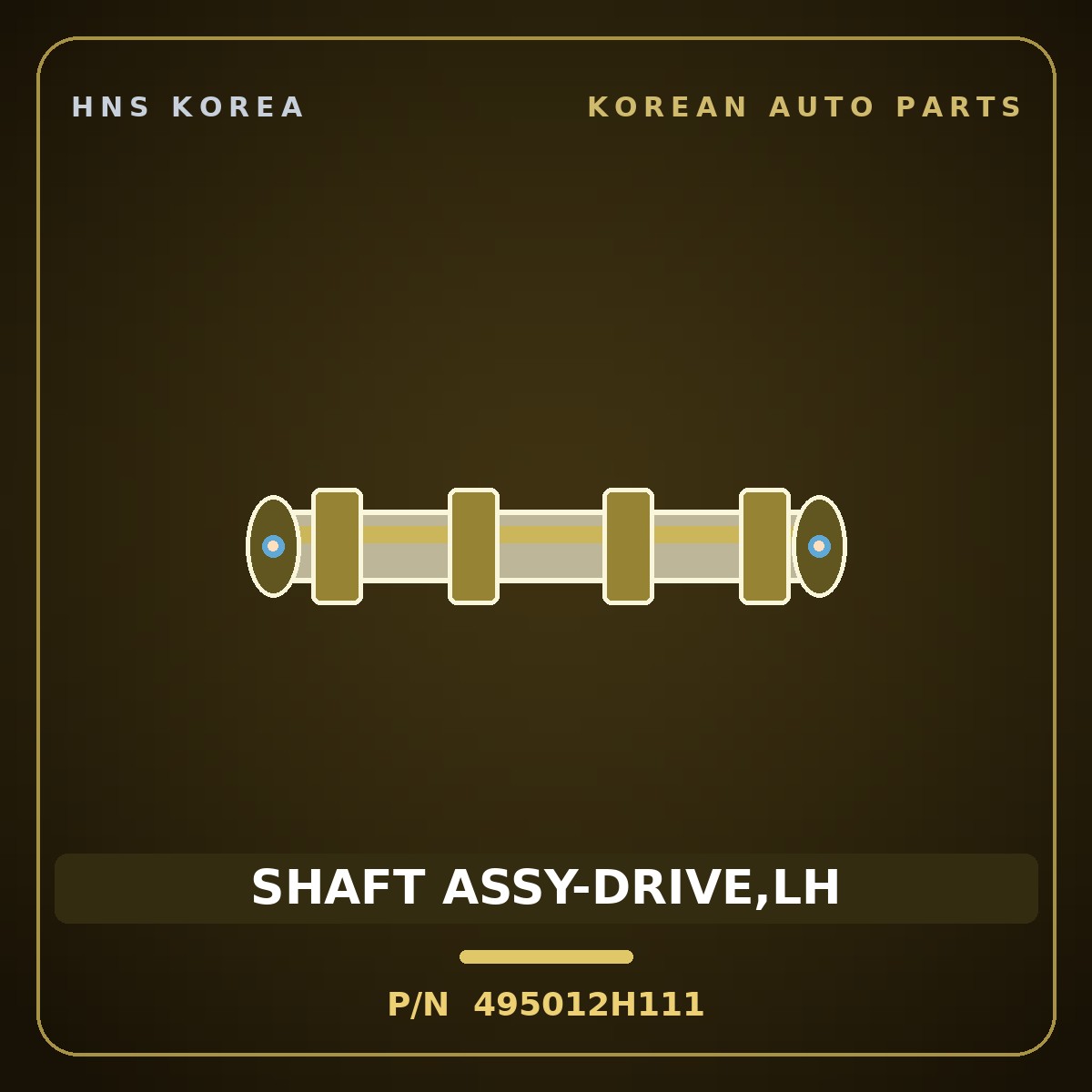 Genuine Mobis SHAFT ASSY-DRIVE,LH 495012H111 for Elantra 2006 HNS Parts Korea