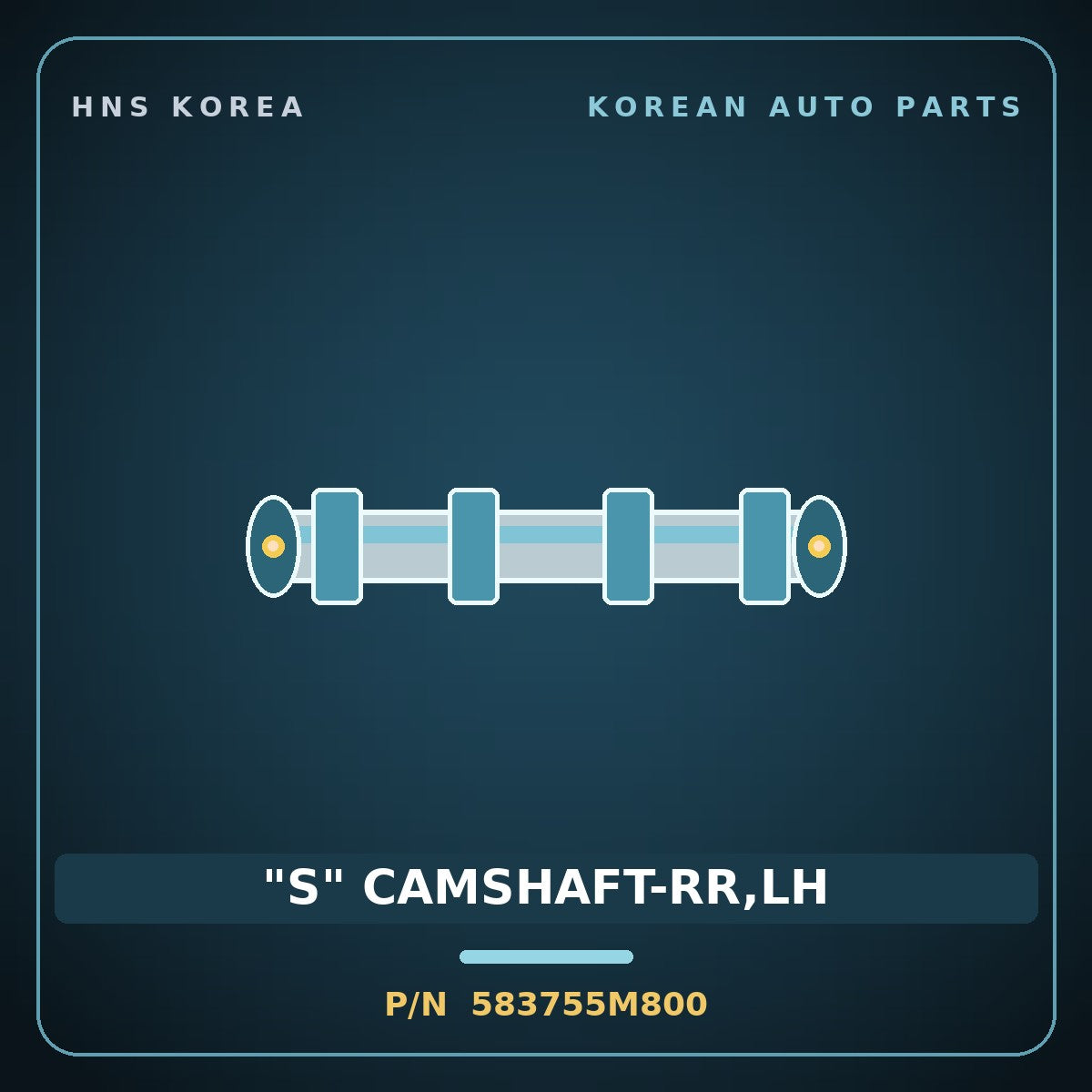 Genuine Mobis "S" CAMSHAFT-RR,LH 583755M800 for Mighty 2015 HNS Parts Korea