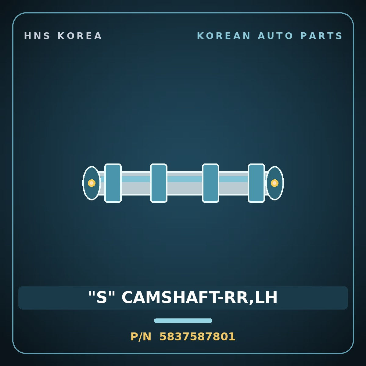 Genuine Mobis "S" CAMSHAFT-RR,LH 5837587801 for Granbird 2004 HNS Parts Korea