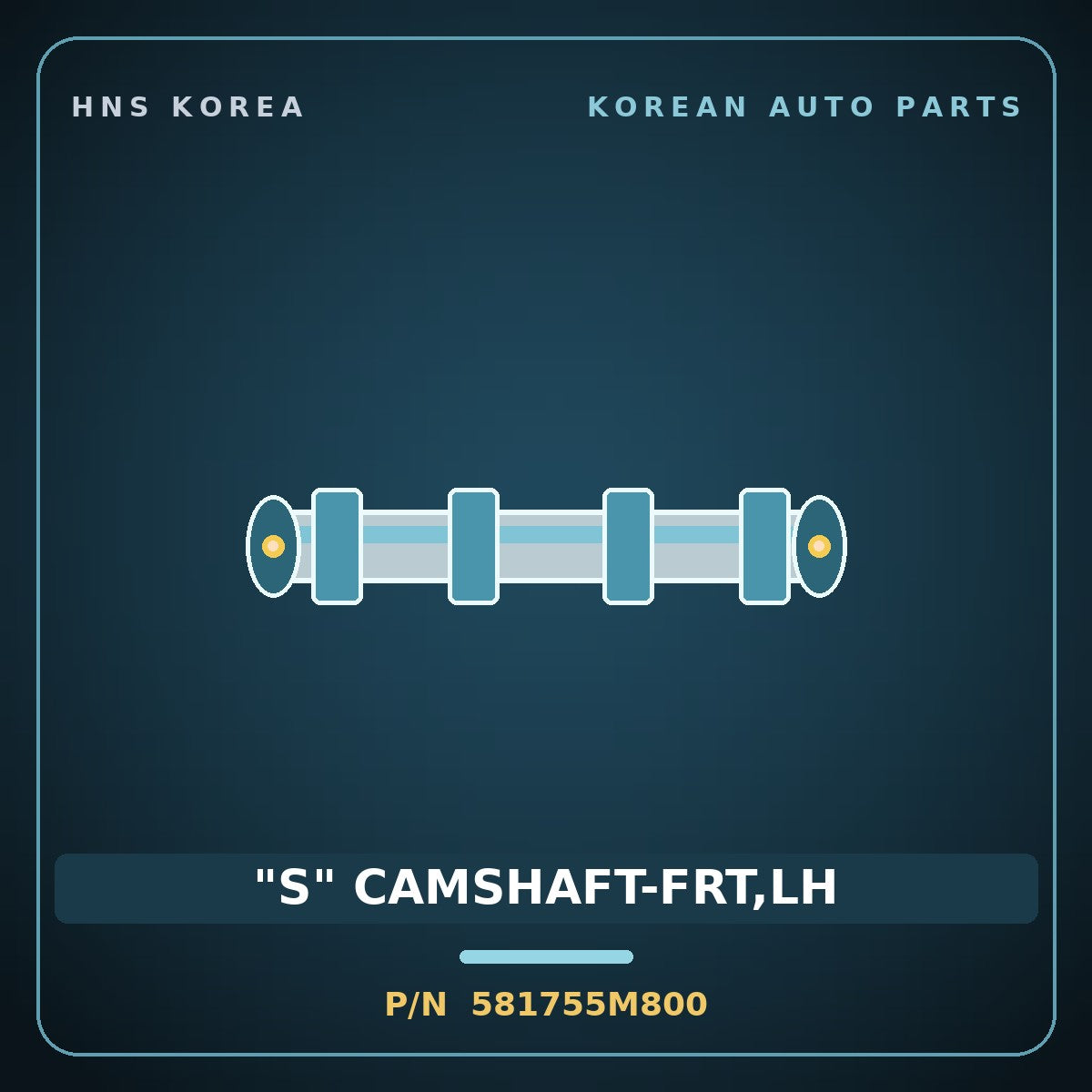 Genuine Mobis "S" CAMSHAFT-FRT,LH 581755M800 for Mighty 2015 HNS Parts Korea