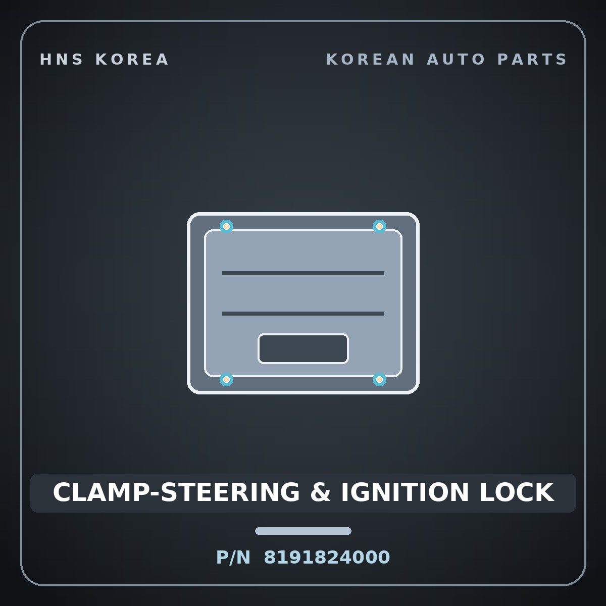 Genuine Mobis CLAMP-STEERING & IGNITION LOCK 8191824000 for Galloper 1990 HNS Parts Korea