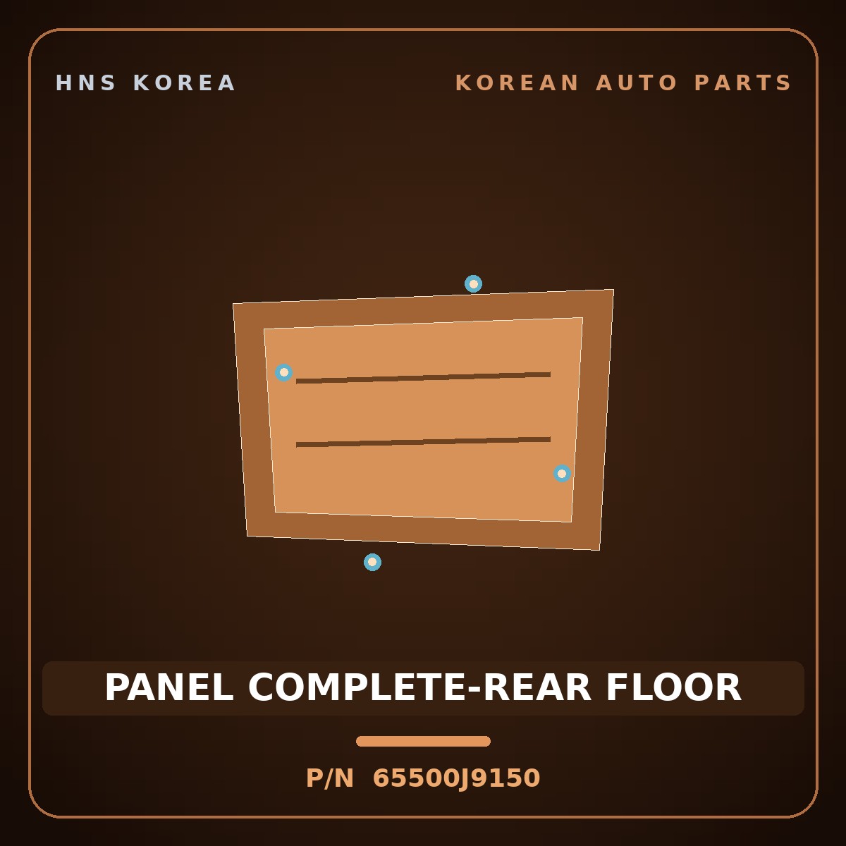 Genuine Mobis PANEL COMPLETE-REAR FLOOR 65500J9150 for Kona 2018 HNS Parts Korea