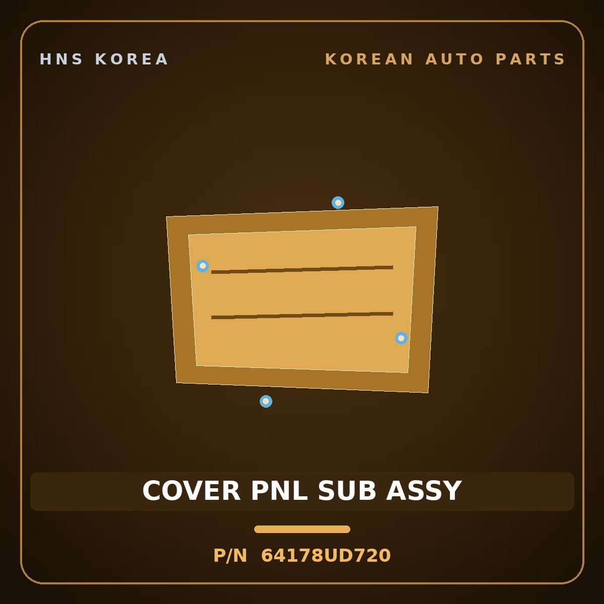 Genuine Mobis COVER PNL SUB ASSY 64178UD720 for Power Truck 2004 HNS Parts Korea