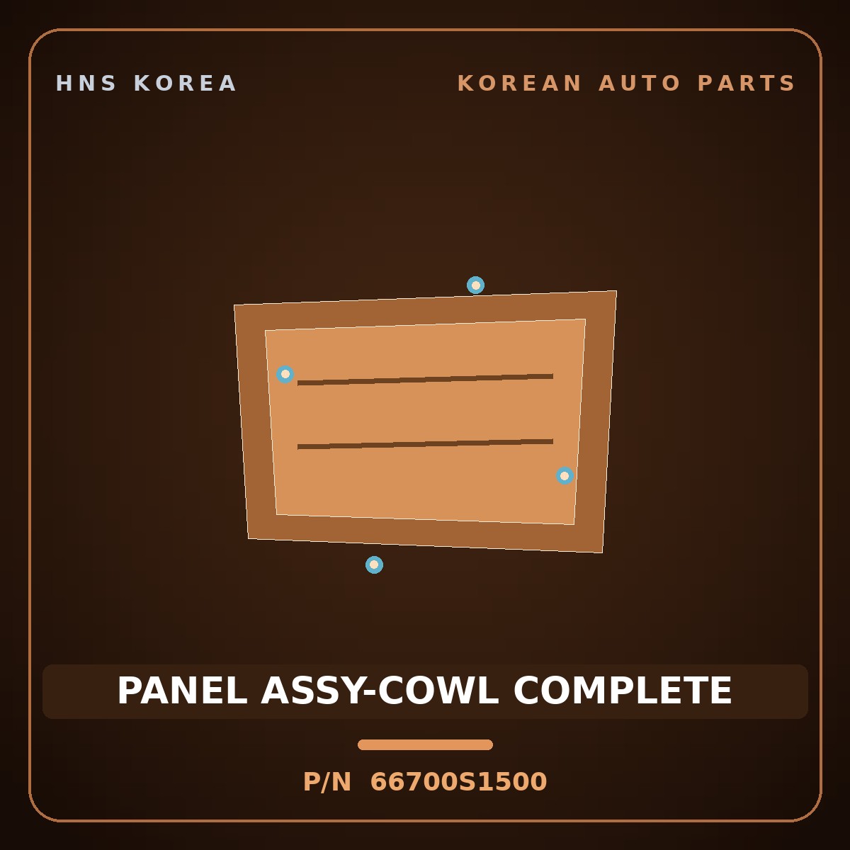 Genuine Mobis PANEL ASSY-COWL COMPLETE 66700S1500 for Santa Fe 2020 HNS Parts Korea